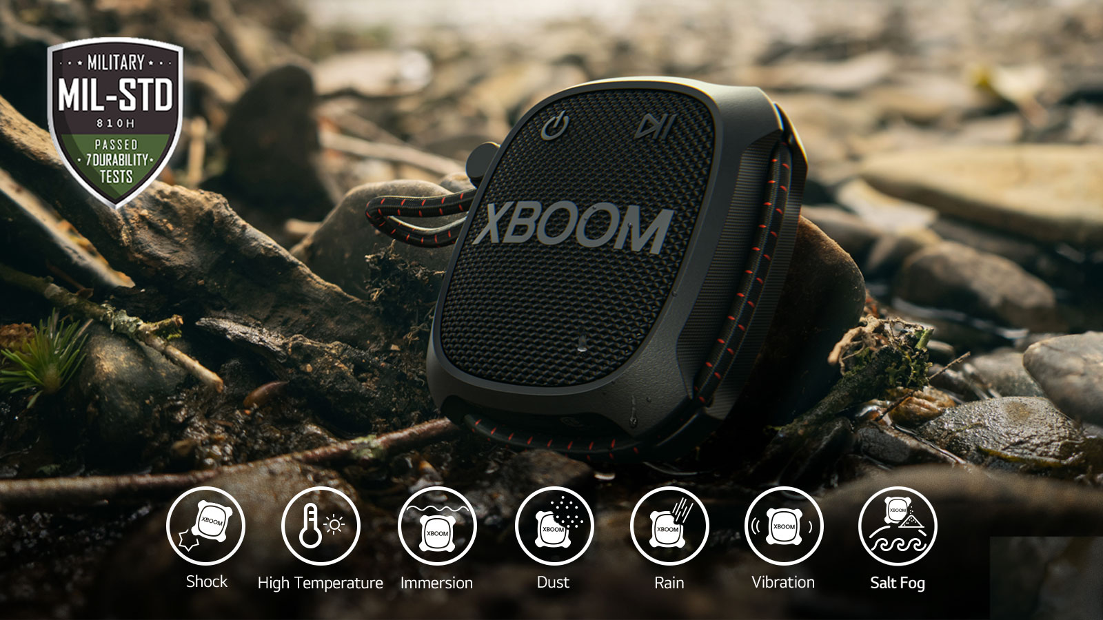 LG XBOOM Go XG2 - Portable Bluetooth Speaker with Rugged Design
